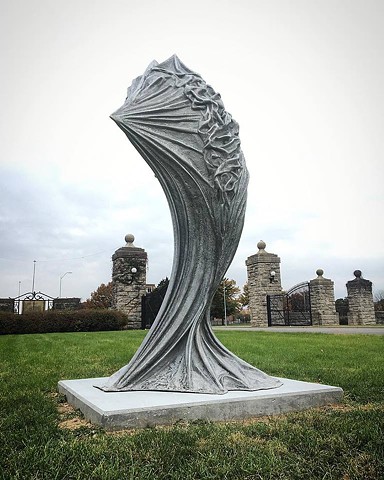 This sculpture was a part of OPEN SPACES in Swope Park, Kansas City, MO