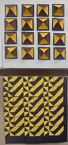 Tetrahedron, 4th grade symmetrical art project, Art and Math art project, patterns 