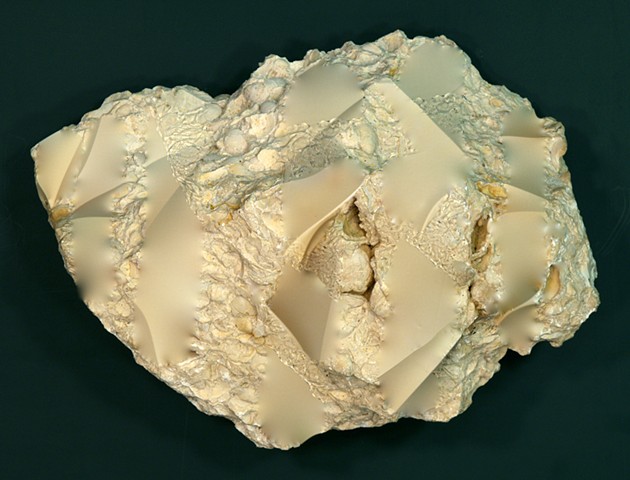 Computer art based off of a digital photograph of limestone rock 