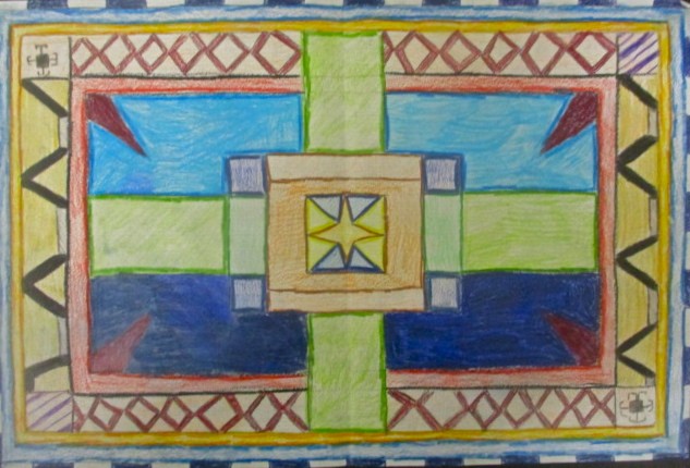 Carpet designs, Chicago Public School Elementary art, 6th grade art projects, Elementary Student design