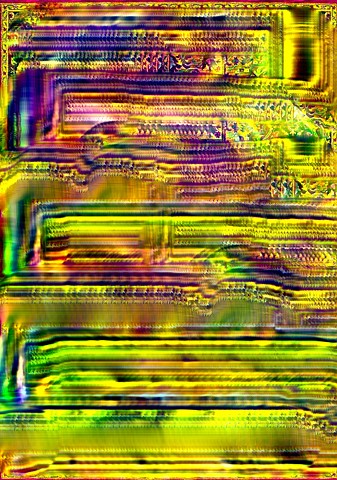Computer art based off of a digital photograph of a carpet.