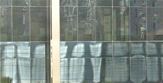 Digital Photograph of Chicago window reflections