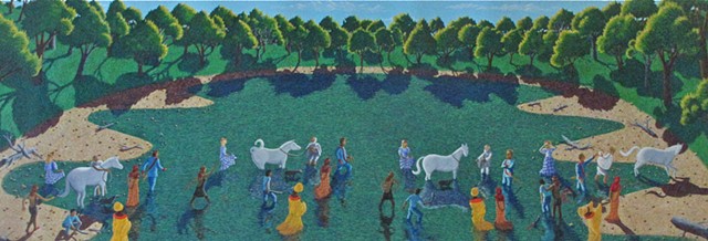 The Horse Sacrifice, King of the World, Contemporary Narrative Painting, Narrative Painting