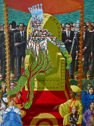 The Horse Sacrifice, King of the World, Contemporary Narrative Painting, Narrative Painting
