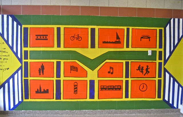 Chicago elementary school murals, theme School Community and Surrounding Community