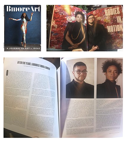 Hoesy Corona and Ada Pinkston included in the print edition of BMORE ART JOURNAL Vol 7 BODIES