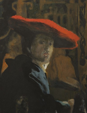Master Copy in progress: Johannes Vermeer - Girl with a Red Hat circa 1665