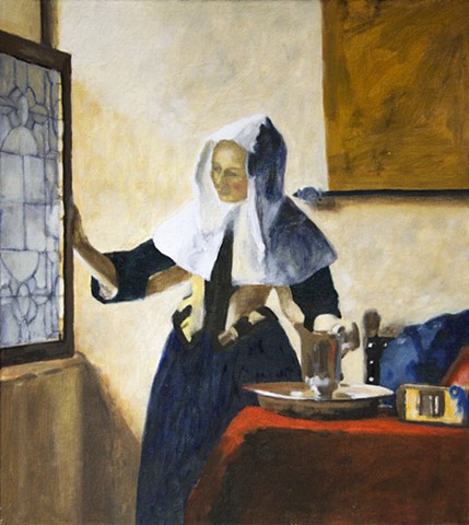 Master Copy in progress: Johannes Vermeer - Young Woman with a Water Jug circa 1660