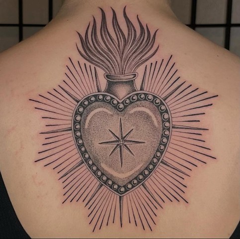 Sacred Heart Tattoo by Logan McCracken