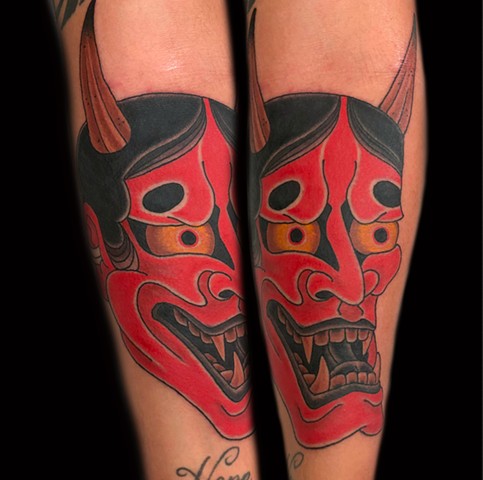 Hannya Tattoo by Fran Massino at stay humble tattoo company in baltimore maryland the best tattoo shop and artist in baltimore maryland specializing in Japanese tattoo