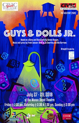 "Guys and Dolls JR." poster design