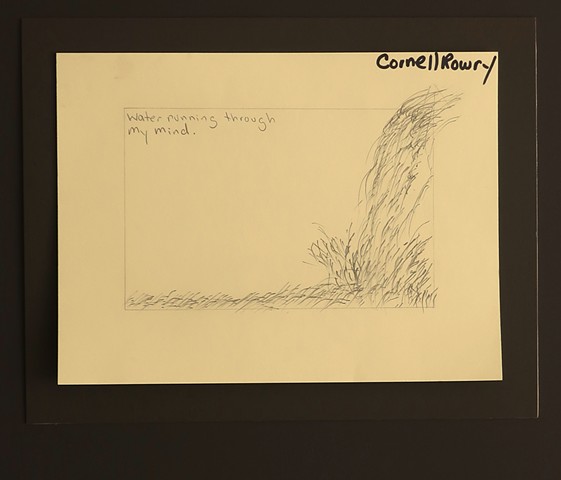 "Water running through my mind." Drawing by Cornell Rowry.