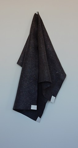 Contemporary, post-minimalist fiber sculpture, wall hung. Artist: Robert Fields, 2018