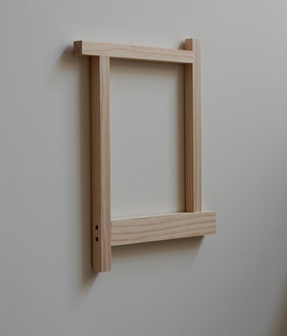 Contemporary, abstract, geometric wood sculpture, wall mounted by Robert Fields, 2017