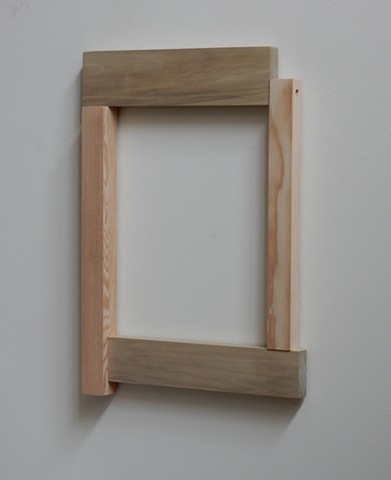 Contemporary, geometric, post-minimal, wall mounted wood sculpture by Robert Fields, "We need to add, not subtract." (For Pres. Juan Manuel),  21 x 14-3/4 x 1-1/2 inches, 2017.