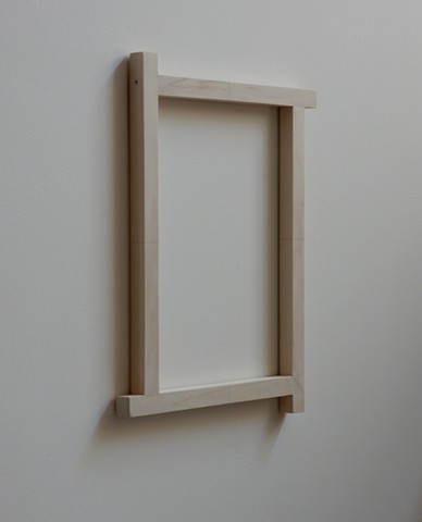 Contemporary, abstract, geometric wood sculpture, wall mounted, by Robert Fields, "Truth teller (For Gretchen)," 2017