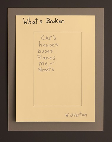 "What's Broken." Drawing by Willie Overton.