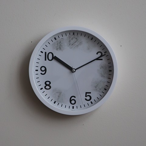 Robert Fields, "Forget it." 2020. Kitchen Wall Clock. Battery not included. 9" Dia. x 1-1/2" D. Contemporary, conceptual art.