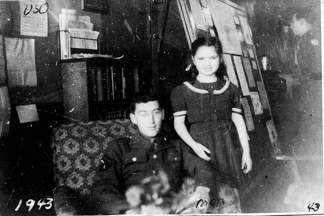 young Rita with the USO 1943