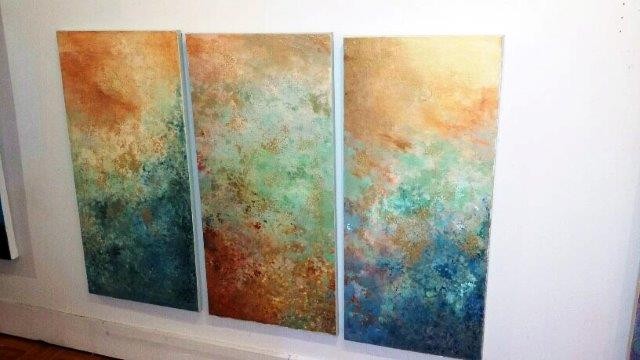 “Opalescent" Triptych, 2015
Acrylic on Canvas
Courtesy of Roberta Zlokower