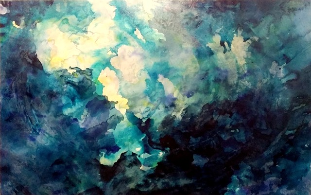 julie hylands abstract painting ocean art
