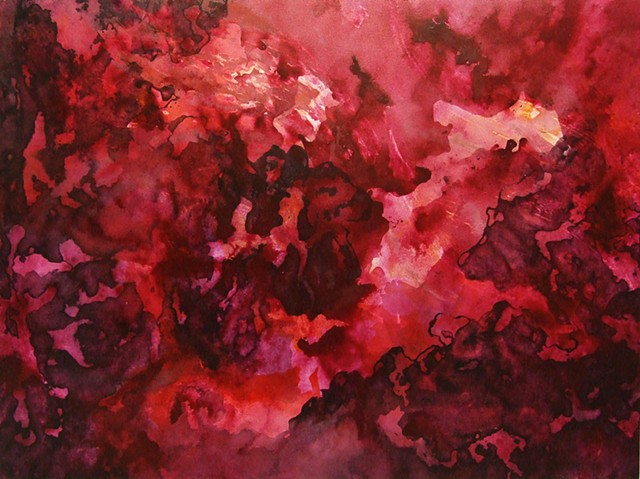 julie hylands abstract painting art rose