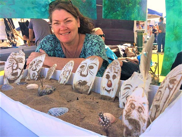 julie hylands cuttlefish carving ocean art workshop oceanfest