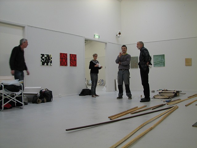 Installation view during hanging at Janusbygning Denmark