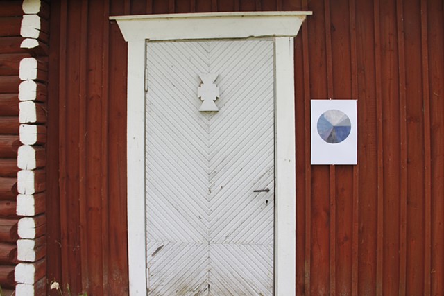 Sauna Door with Drawing