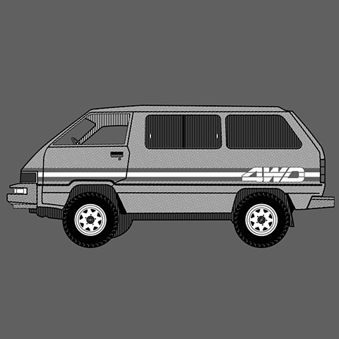 Toyota 4WD Van, 2020, 12.5"x19"
