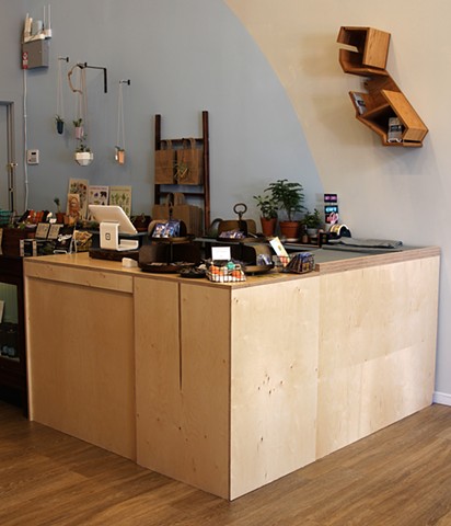 Custom Display/Counter for Marion & Rose, Oakland, CA.  1/2" Baltic Birch Plywood, 2018