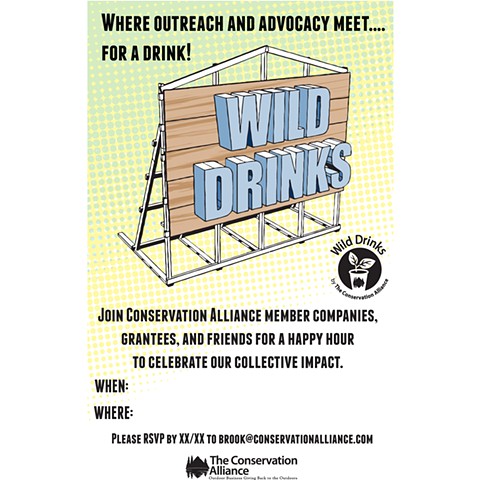 Conservation Alliance/Wild Drinks flyer.