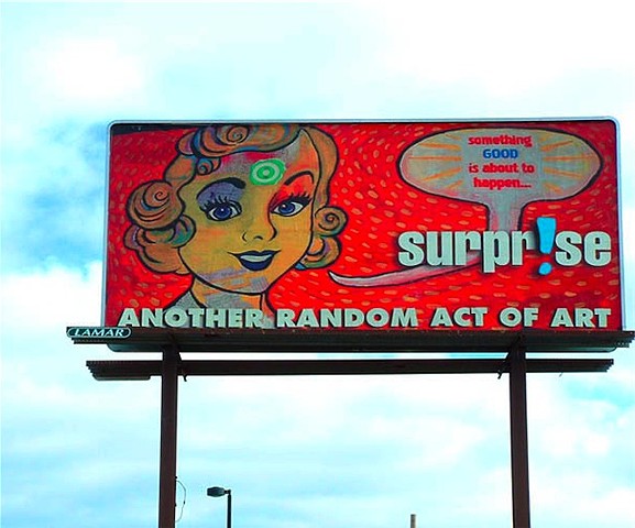 Random Act of Art billboard design