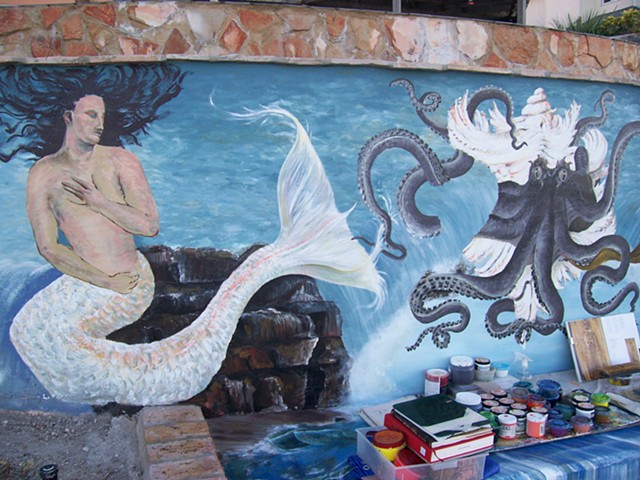 Coastal Mural in progress 3 f