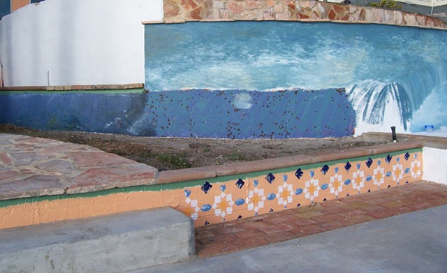 Coastal Mural in progress 2 f
