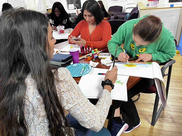 Drawing and socializing