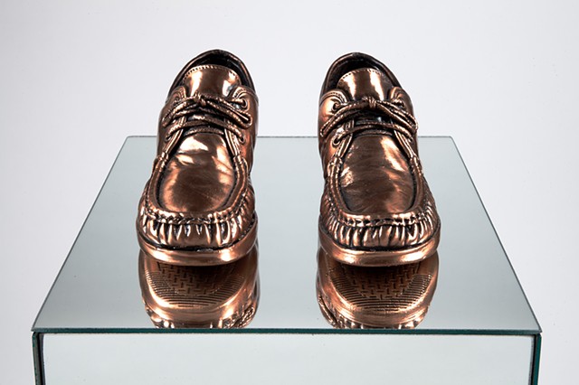 Bronzed SAS Shoes (detail)