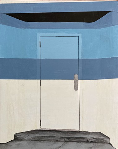 Blue and white door, Stockton