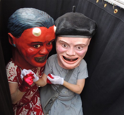 Megan Marlatt as The Artist
and Amy Marlatt as The Devil
in a photo booth