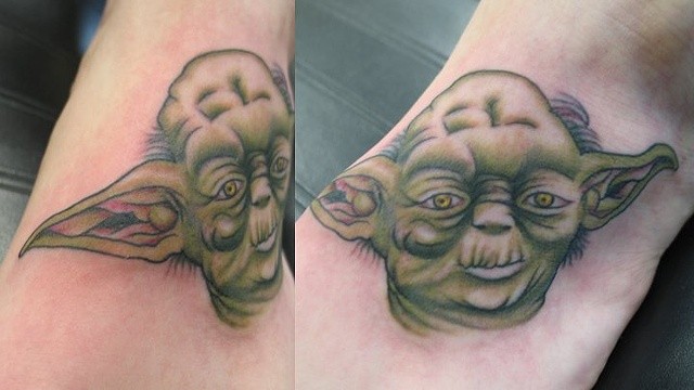 Yoda tattoo Scottish Rose Tattoo 1214 East Moore Lake Drive, Fridley, MN 55432 Peter McLeod