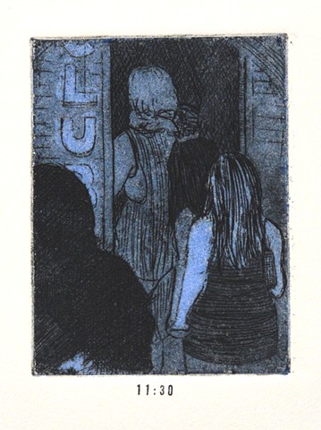Girls Night Out Suite. 11:30. 11:30pm. Etching and Aquatint. December 2012