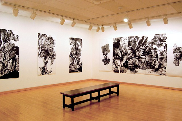 the fleisher art memorial wind challenge exhibition consisted of 13 large scale multiple block woodcuts