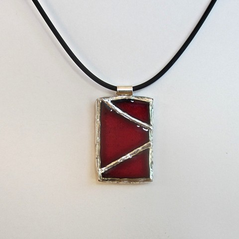 Stained Glass Red necklace
