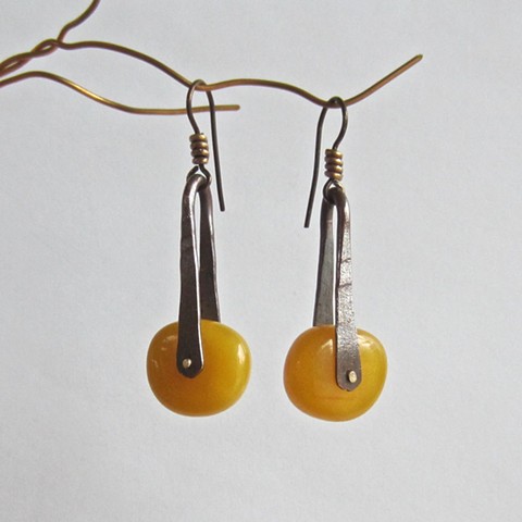 Amber Wheel earrings