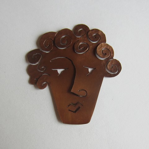 Copper Face pin