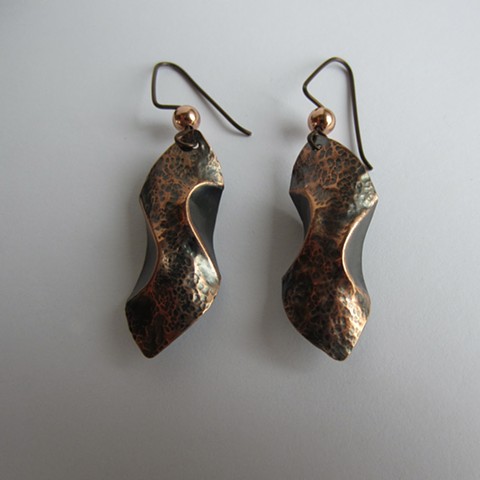 Copper Fold earrings