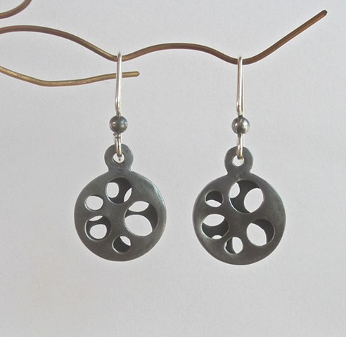 Steel Wheel Shadow earrings