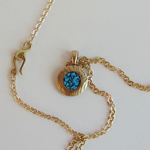 Golden Circle with Blue Turquoise