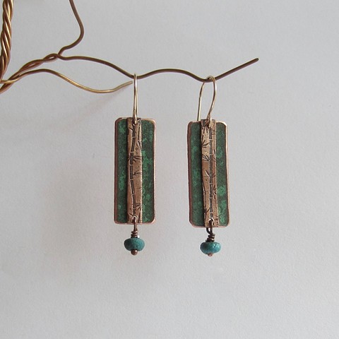 Turquoise Bamboo earrings