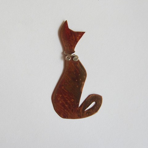 Fancy Cat pin